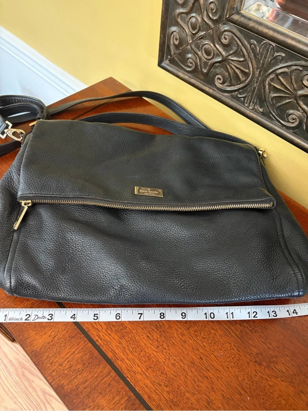 Kate Spade Highland Place Medium Maria Black Pebble Leather Bag